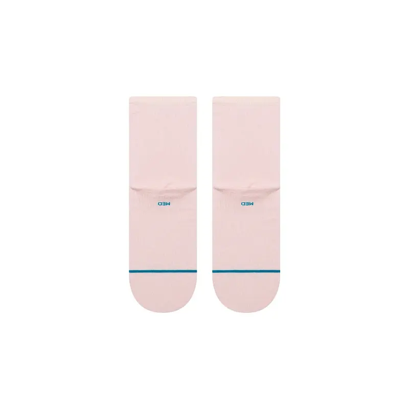 MEIA STANCE FINE RIB QUARTER ROSA