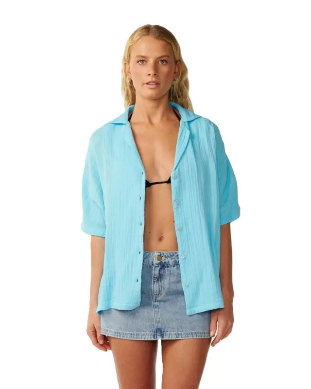 BLUSA RIP CURL PREMIUM SURF SKY BLUE