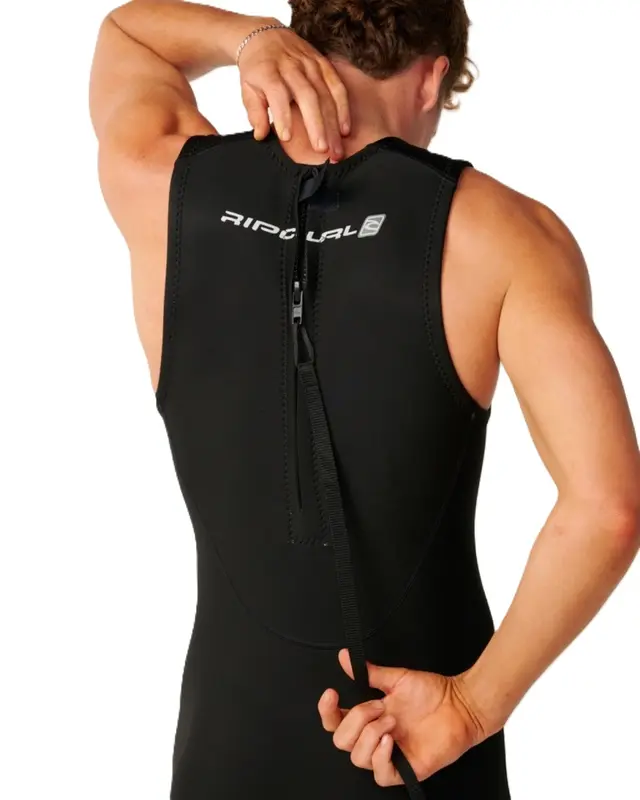 SHORT JOHN RIP CURL REGATA DAWN PATROL 2/2MM BACK ZIP BLACK